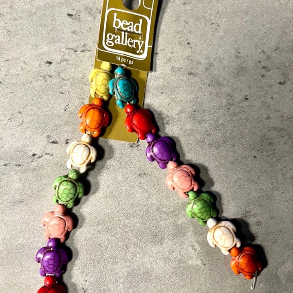 COPY - NWT Stone Multi Colored Turtle Beads
